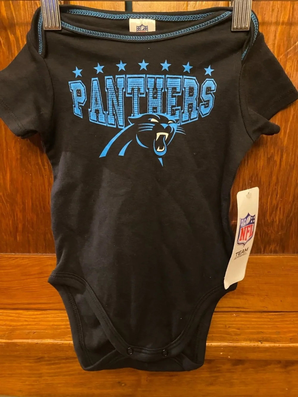NFL Panthers Black & Blue Baby Bodysuit